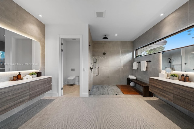 8875 SW 61st Ct, Pinecrest, FL 33156 - bathroom with tiled shower and vanity