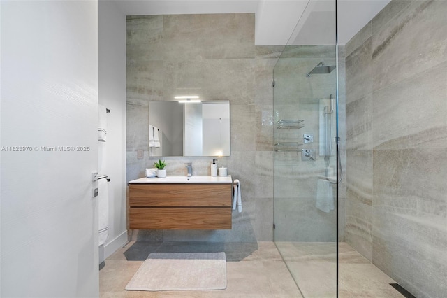 8875 SW 61st Ct, Pinecrest, FL 33156 - full bathroom featuring a walk in shower and vanity