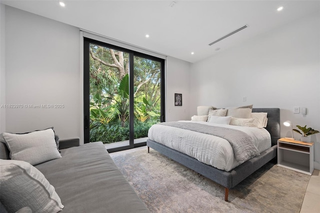 8875 SW 61st Ct, Pinecrest, FL 33156 - bedroom with a wall of windows, recessed lighting, and access to outside