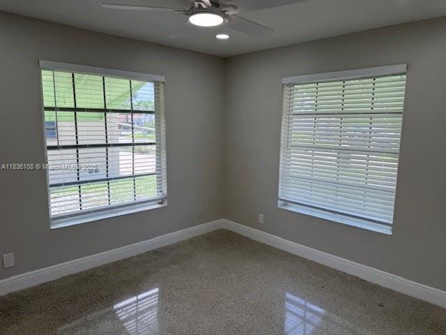 917 SE 15th Ct, Deerfield Beach, FL 33441 - carpeted spare room with ceiling fan and recessed lighting