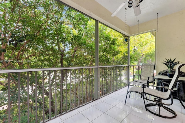 12442 NW 10th Ct Unit C-14, Coral Springs, FL 33071 - balcony with ceiling fan
