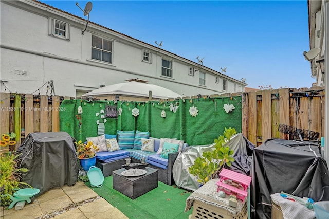 4292 SW 156th Ave Unit 154, Miramar, FL 33027 - fenced backyard featuring an outdoor living space