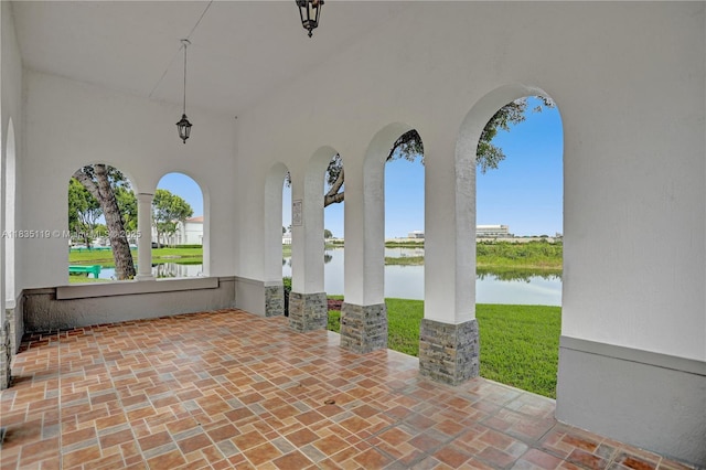 4292 SW 156th Ave Unit 154, Miramar, FL 33027 - view of patio / terrace with a water view