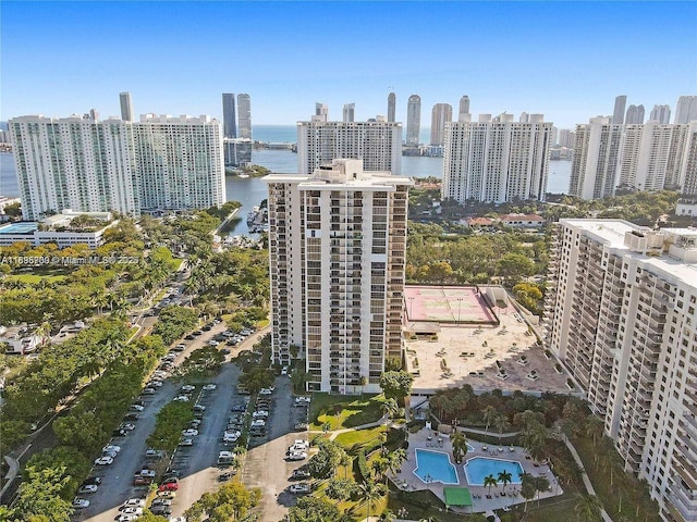 18181 NE 31st Ct Unit 2204, Aventura, FL 33160 - view of property location with a nearby body of water and city skyline