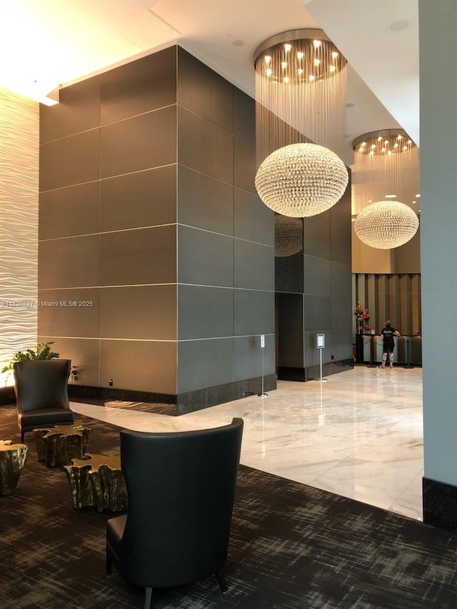 951 Brickell Ave Unit 2405, Miami, FL 33131 - common area with a towering ceiling