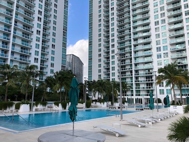 951 Brickell Ave Unit 2405, Miami, FL 33131 - community pool featuring a view of city