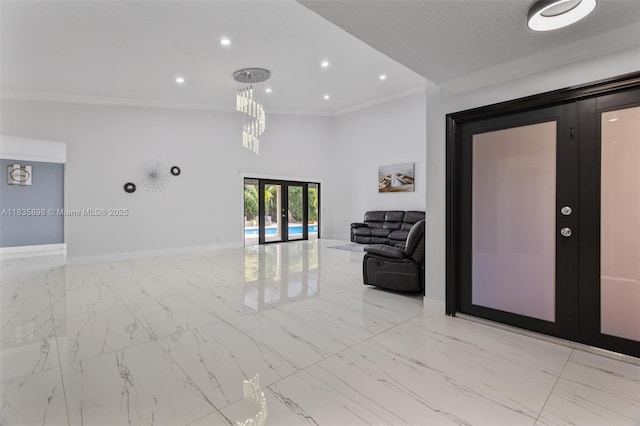 11965 SW 15th Ct, Davie, FL 33325 - lobby with crown molding and recessed lighting