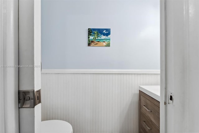 3300 Atlanta St, Hollywood, FL 33021 - half bathroom featuring vanity and wainscoting