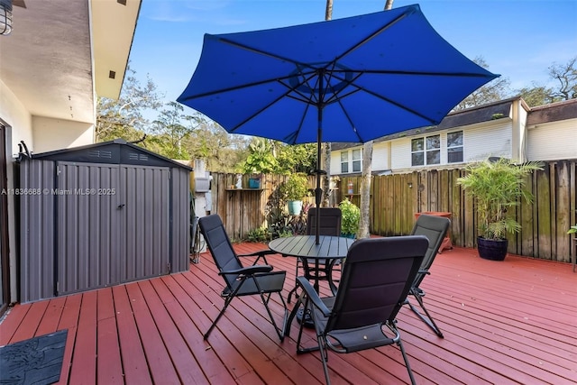 3300 Atlanta St, Hollywood, FL 33021 - deck featuring a shed and outdoor dining area