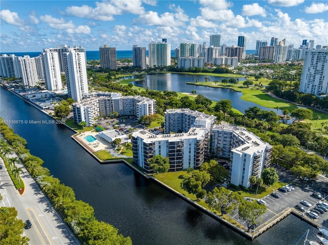 3401 N Country Club Dr Unit 308, Aventura, FL 33180 - bird's eye view of a large body of water and city skyline