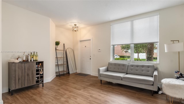 15107 NW 8th St, Pembroke Pines, FL 33028 - living area featuring wood finished floors and baseboards