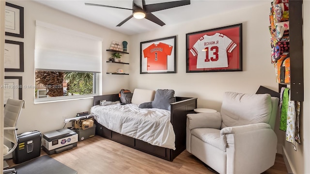 15107 NW 8th St, Pembroke Pines, FL 33028 - bedroom featuring wood finished floors and ceiling fan