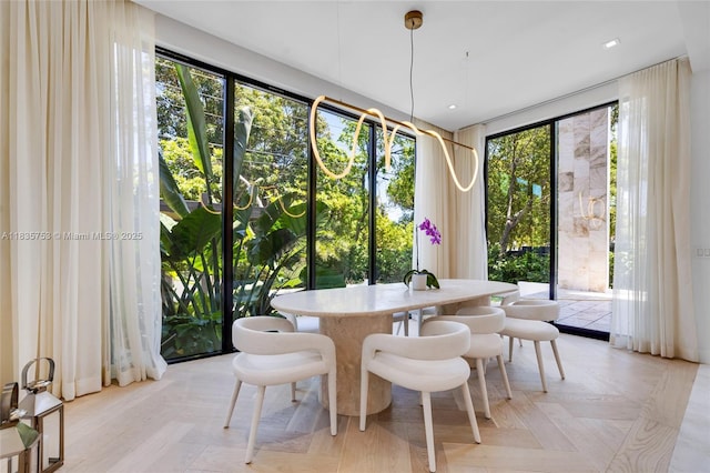 1351 SW 16th St, Miami, FL 33145 - dining space featuring healthy amount of natural light and floor to ceiling windows