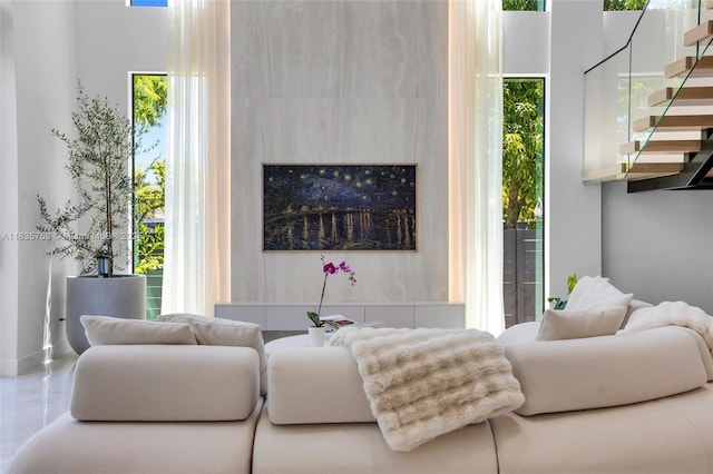 1351 SW 16th St, Miami, FL 33145 - living room featuring stairway