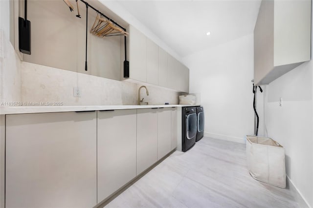 1351 SW 16th St, Miami, FL 33145 - laundry room featuring cabinet space and independent washer and dryer