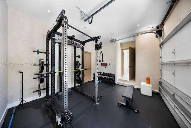 1351 SW 16th St, Miami, FL 33145 - exercise area featuring a garage