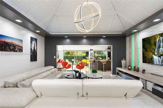 5712 White Hickory Cir, Tamarac, FL 33319 - living area with high vaulted ceiling and recessed lighting