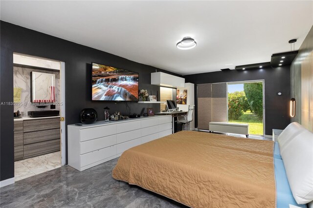 5712 White Hickory Cir, Tamarac, FL 33319 - bedroom with light marble finish floors