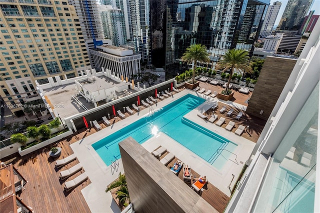 1080 Brickell Ave Unit 1708, Miami, FL 33131 - community pool featuring a city view