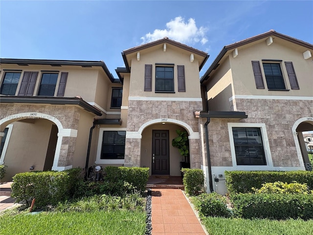 3482 114th Ter, Hialeah, FL 33018 - view of front of property with stone siding and stucco siding