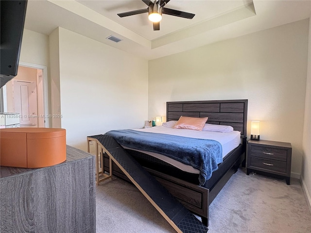 3482 114th Ter, Hialeah, FL 33018 - bedroom featuring carpet floors, ceiling fan, and a tray ceiling