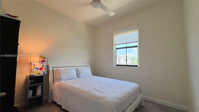 3482 114th Ter, Hialeah, FL 33018 - carpeted bedroom with baseboards and a ceiling fan