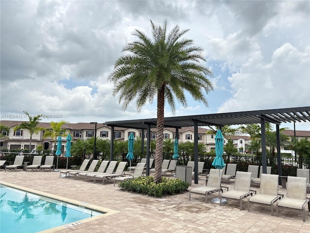 3482 114th Ter, Hialeah, FL 33018 - view of pool featuring a pergola, a patio, and a residential view