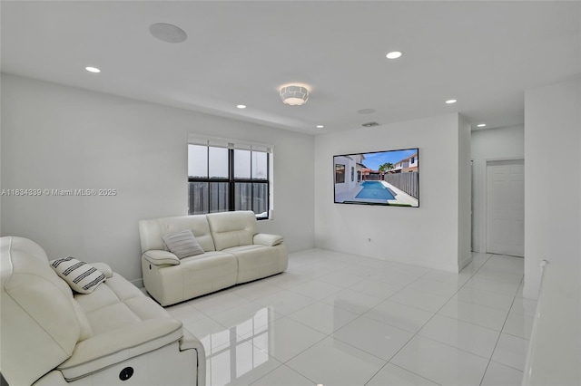 1007 NW 99th Ct, Miami, FL 33172 - living room featuring recessed lighting and light tile patterned floors