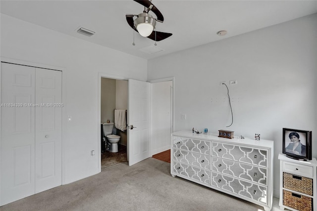 1007 NW 99th Ct, Miami, FL 33172 - bedroom featuring carpet floors, ensuite bath, and a ceiling fan
