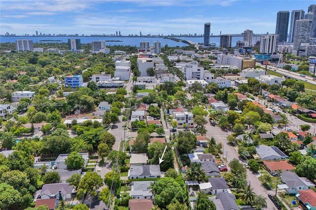 120 NW 41st St, Miami, FL 33127 - drone / aerial view of city skyline and a large body of water