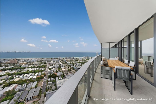 500 Alton Rd Unit 4004, Miami Beach, FL 33139 - balcony featuring a water view