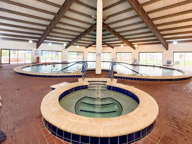 2780 N Pine Island Rd Unit 211, Sunrise, FL 33322 - indoor community pool featuring a hot tub