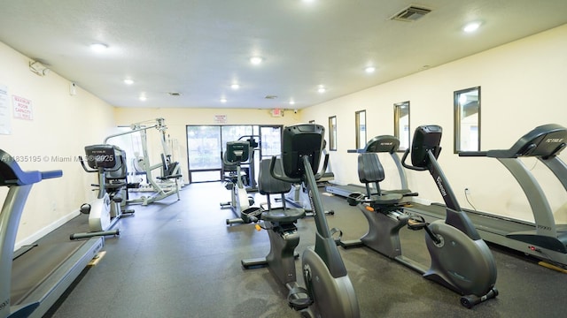 2780 N Pine Island Rd Unit 211, Sunrise, FL 33322 - exercise room featuring recessed lighting and baseboards