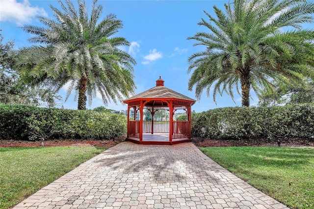 1532 Whitehall Dr Unit 202, Davie, FL 33324 - view of property's community featuring a gazebo and a lawn