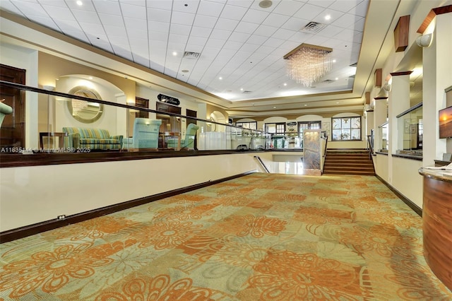 1532 Whitehall Dr Unit 202, Davie, FL 33324 - corridor featuring carpet flooring, recessed lighting, and stairway
