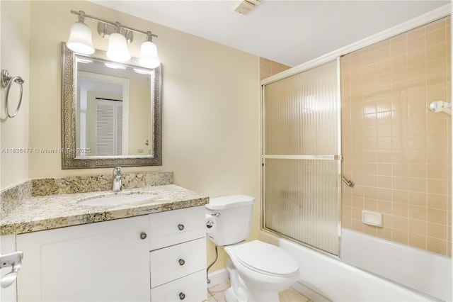 10332 Sunrise Lakes Blvd Unit 206, Sunrise, FL 33322 - bathroom featuring vanity and shower / bath combination with glass door