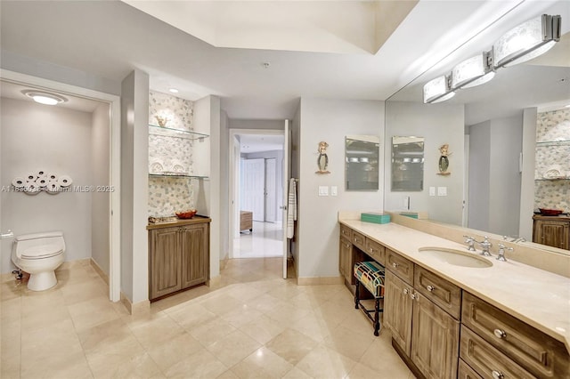 6051 N Ocean Dr Unit 404, Hollywood, FL 33019 - bathroom with vanity and tile patterned floors