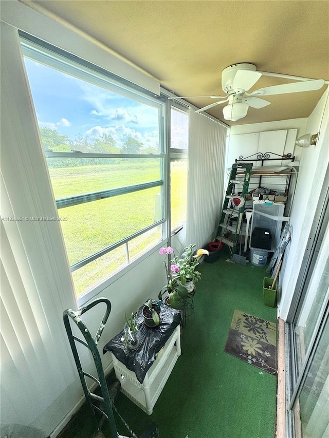 9021 Sunrise Lakes Blvd Unit 104, Sunrise, FL 33322 - sunroom with ceiling fan