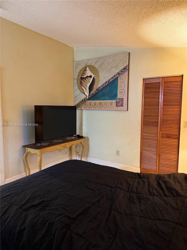 11248 SW 11th St, Pembroke Pines, FL 33025 - bedroom with a textured ceiling and a closet