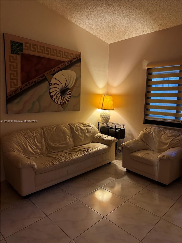 11248 SW 11th St, Pembroke Pines, FL 33025 - tiled living area with a textured ceiling