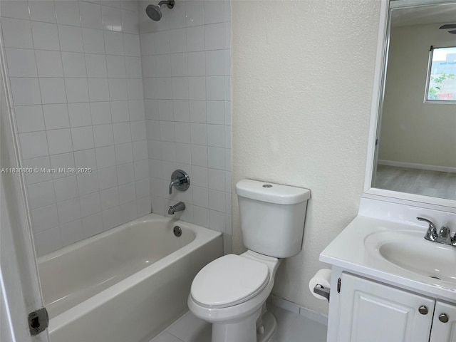 6060 W 21st Ct Unit 205, Hialeah, FL 33016 - bathroom featuring vanity, bathtub / shower combination, and a textured wall