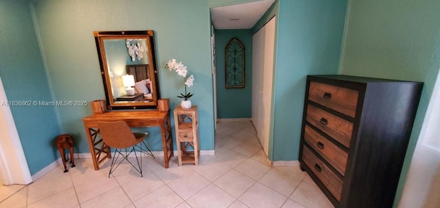 1679 NE 175th St, North Miami Beach, FL 33162 - office area with baseboards and light tile patterned flooring