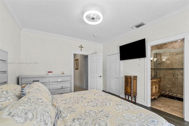 8775 NW 168th St, Miami Lakes, FL 33018 - bedroom featuring crown molding and ensuite bathroom
