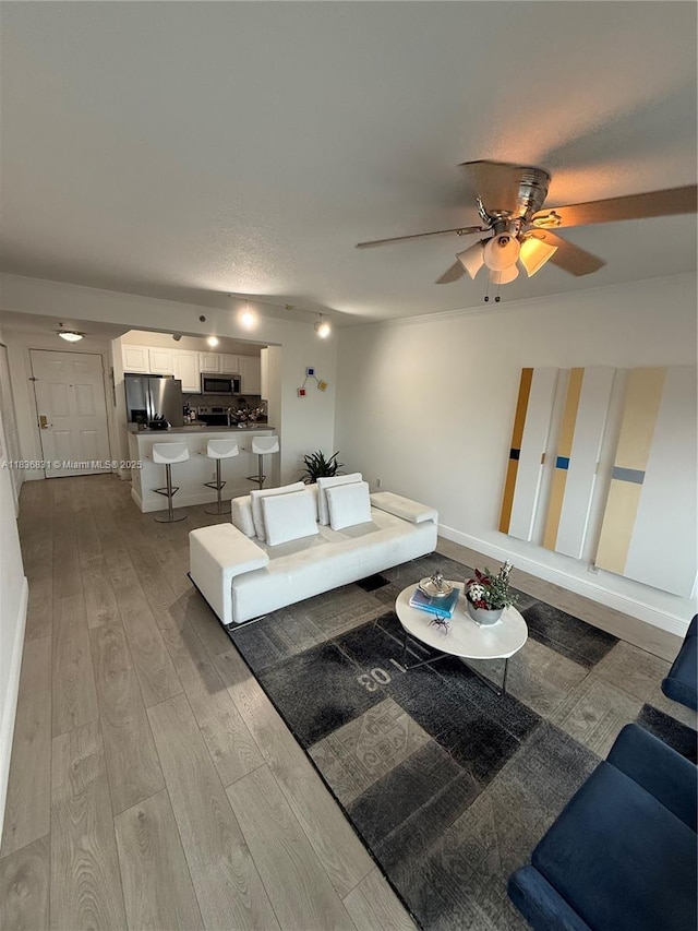 2665 SW 37th Ave Unit 1213, Miami, FL 33133 - living area with light wood-type flooring and ceiling fan