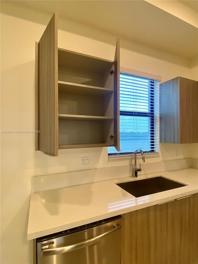 10455 NW 82nd St Unit 33, Doral, FL 33178 - kitchen featuring dishwasher, light countertops, and modern cabinets