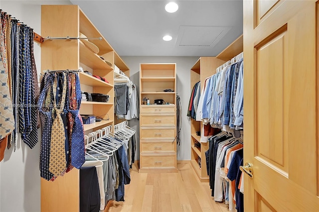 1910 Preston Trl, Coral Springs, FL 33071 - spacious closet featuring attic access and light wood-type flooring
