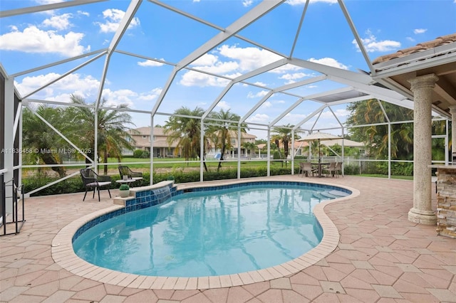 5920 NW 54th Cir, Coral Springs, FL 33067 - outdoor pool with a patio area, a lanai, and outdoor dining space
