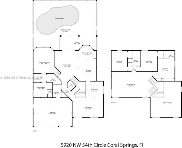 5920 NW 54th Cir, Coral Springs, FL 33067 - view of property floor plan