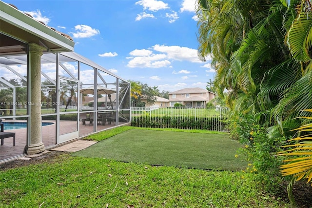 5920 NW 54th Cir, Coral Springs, FL 33067 - view of yard featuring a patio and a lanai