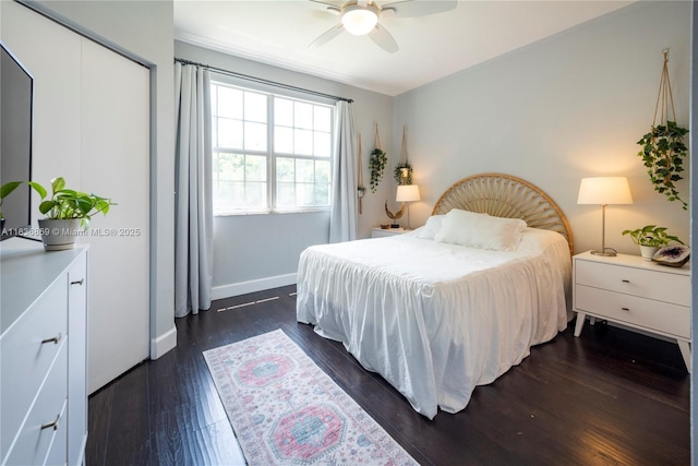 1606 Veracruz Ln, Weston, FL 33327 - bedroom featuring dark wood-style floors and ceiling fan